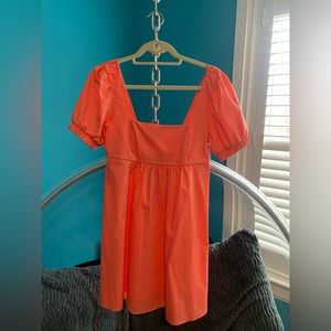 Wild Fable Puff Sleeve Orange Dress! Selkie Vibes🧡🍊